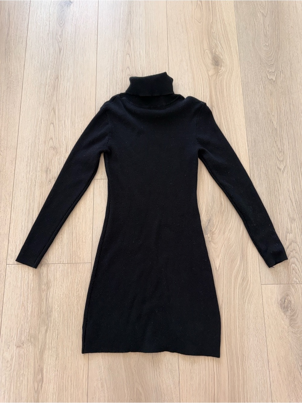 SHEIN Black Long Sleeve Turtleneck Dress women’s fall evening
